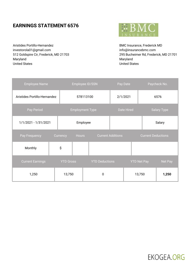Talon de lecture de l'assurance BMC